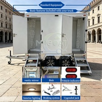 Promotion : Remorque WC et Douche Mobile 2 Postes à Essieux Jumeaux, Toilettes Portables avec Douche à Main et Évier pour Événements Extérieurs et Camping