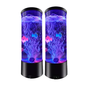 New Design Control Color Changing Led Floor Lamps Water Bubble Fish Lamp For Wedding