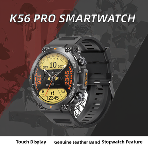 Karen M K56 Pro 2022 Smartwatch Fitness Tracker cardiofrequenzimetro monitoraggio del sonno BT chiamata per IOS in pelle Smart Watch per gli uomini - Product Image 3