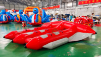Poisson volant gonflable personnalisé pour sports nautiques, 4,2 m x 3,6 m, certifié CE, en bâche PVC