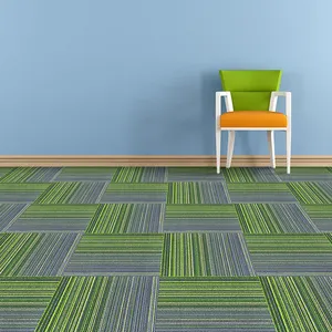 Azulejos de alfombra comercial removibles 50x50 Azulejos de oficina de fibra de vidrio anti-fuego
