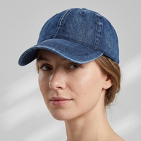 Gorra de Béisbol de Mezclilla Vintage de Alta Calidad, Sin Estructura, con Logotipo Personalizado Bordado e Impreso, Hebilla Metálica, Unisex, Venta al Por Mayor