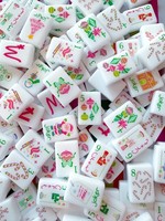 Set Hadiah Mahjong Akrilik Mewah, Set Ubin Mahjong Gaya Amerika, Meja Mahjong, Hadiah Permainan Pesta Natal