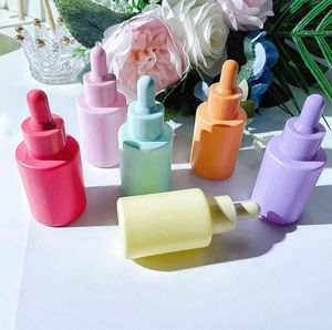 Frasco cuentagotas de vidrio esmerilado colorido personalizado de 30ml Frascos cuentagotas de suero para el cuidado de la piel cosmética - Product Image 6