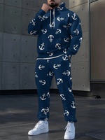En stock – Nouveauté 2025 – Ensemble sweat à capuche doublé pour homme – Imprimé hiver – Coupe ample – Sport – Deux pièces en polaire – Anti-rétrécissement – Direct usine Europe/États-Unis