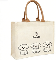 Valentijnsdag Verpleegster Coquette Strikpatroon Verzending Grote Gepersonaliseerde Canvas Mode Strandtas Monogram Vrouwen