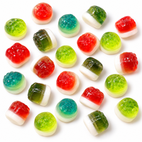 Bonbons Gélifiés Transparents à la Framboise Halal Végétaliens Nouveauté Personnalisée Marque Privée Vente en Gros Bonbons Sucrés Gélifiés aux Jus