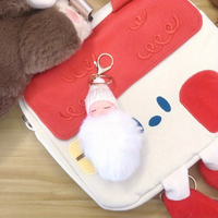 Porte-clés de poupée de sommeil en peluche, mélange de polyester doux, couleurs mélangées, parfait pour les sacs à dos et les cadeaux pour les filles pour Noël, les anniversaires