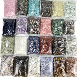 Sỉ 100g đá pha lê nhiều loại, đá vụn pha lê tự nhiên, thạch anh tím, thạch anh hồng, đá cuội - Product Image 1