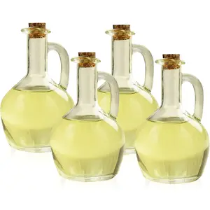 Oil Bottles 12oz Oil Dispenser Glass Cruet Bottles with Cork Ideal for Syrup Vinegar Elegant Modern Olive Oil Dispenser Spout