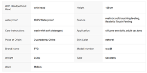 Muñeca Sexual de Silicona de Tamaño Real, 100% Impermeable, 168 cm de Altura, Sensación Realista al Tacto, Cuerpo Curvilíneo, Busto Grande, Caderas Anchas - Product Image 4