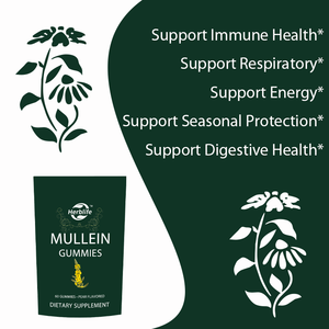 Gomitas de Gordolobo de Venta Caliente OEM/ODM para la Salud Inmunológica, Suplemento para la Salud Respiratoria, Extracto de Hoja de Gordolobo, Apoyo Energético - Product Image 3