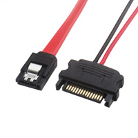 Câble SATA Slimline 7+6 broches pour lecteur DVD ROM CD-RW SATA Slim Latop, câble d'alimentation PC