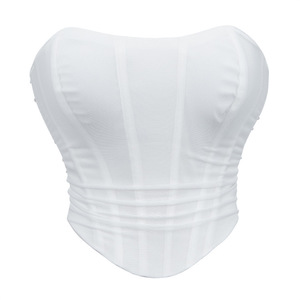 Nuevo estilo, corsé superior <span class=keywords><strong>de</strong></span> seda transpirable, negro, Sexy, sin <span class=keywords><strong>tirantes</strong></span>, pecho, malla elástica, nivel <span class=keywords><strong>de</strong></span> Control firme, lencería elegante - Product Image 3