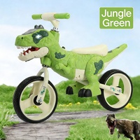 Voiture d'équilibre pour enfants en forme de dinosaure, musique, lumières, anti-retournement, jouet à roulettes pour bébés, garçons et filles, pédale en plastique, deux roues, siège de luxe, amortisseur