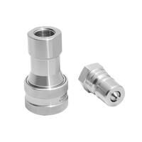 Raccord rapide en acier inoxydable EAGLE, à haute pression, auto-scellant, pour liquides et gaz, BSPP
