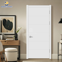 Porte en bois apprêtée de qualité commerciale, noyau massif, étanche, pour usage intérieur, prête à la peinture, idéale pour les projets.