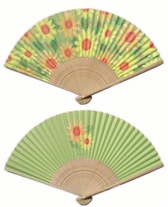 Customizable Bamboo Folding Hand Fan Portable Craft with Angel DIY Advertising <b>Basket</b> Painting Models for Cartoons Promotions - Product Image 1