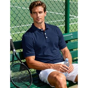 Camiseta Deportiva para Hombre al por Mayor, con Logotipo Personalizado en la Parte Delantera, Manga Corta, Secado Rápido, Pique, Spandex/Poliéster, Informal, para Golf - Product Image 3