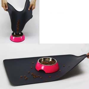 Waterproof Pet Feeding High Raised Edge BPA Free Dog <b>Cat</b> Food <b>Mats</b> Prevent Spill Thick Placemats for Water Bowl Pet Supply - Product Image 3