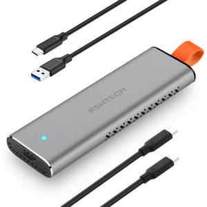 RSHTECH/OEM harici M.2 NVMe SATA SSD muhafaza 10Gbps dosya veri aktarım hızı M ve B & M tuşları katı hal muhafazasını destekler - Product Image 1