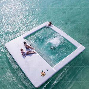 PVC personalizado antideslizante agua inflable muelle flotante plataforma de natación escalera desmontable yate amigable balsa de cubierta para lago piscina océano - Product Image 6