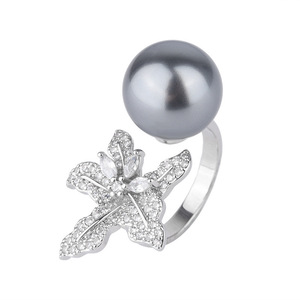 Anello Aperto a Stella Marina Floreale da Donna, Effetto Perla, Regolabile, Gioiello alla Moda da Dito - Product Image 6