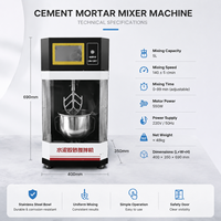 Mezcladora de Mortero de Cemento Estándar ISO 679, Máquina de Prueba Programable con Pantalla Táctil Digital Automática para Laboratorio