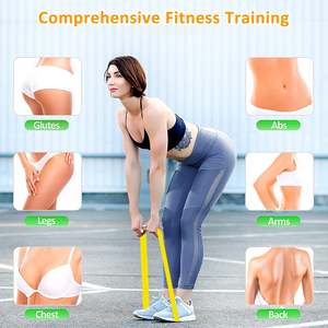 Ensemble de bandes de résistance pour exercices de yoga et de fitness en TPE, épaisses, durables, écologiques, colorées et élastiques - Product Image 3