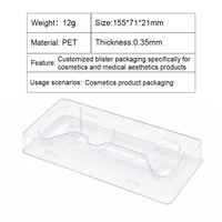 Boîte de rangement en blister transparente en PET de haute qualité pour outils esthétiques médicaux, emballage protecteur pour outils cosmétiques esthétiques