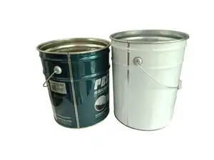 18L Empty Round Paint Drum Tin Bucket Oil Paint Steel Barrel For Packaging