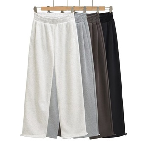 <span class=keywords><strong>Pantaloni</strong></span> <span class=keywords><strong>sportivi</strong></span> da <span class=keywords><strong>donna</strong></span> casual a vita media, invernali, alla moda, in stile americano, foderati in pile, dritti, lunghi, in misto cotone, elasticizzati - Product Image 1