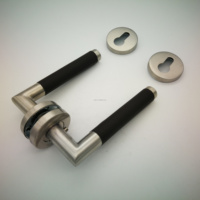 Serrure de porte de confidentialité en bronze café, entièrement en cuivre, sans clé, poignée de salle de bain, serrure de passage à cellule unique pour hôtels, garantie de 3 ans