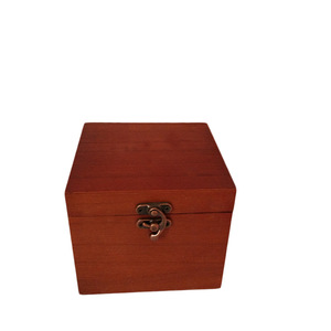 Jewelry Box Square 10cm High <b>Wooden</b> Gift Storage Box For Jewelry And Birthday Gifts - Product Image 5