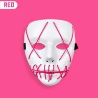 Ensemble de déguisements d'Halloween Cape noire Reaper pour adultes avec masque LED rechargeable en PVC Cosplay Party Role Play Ghosts Accessories
