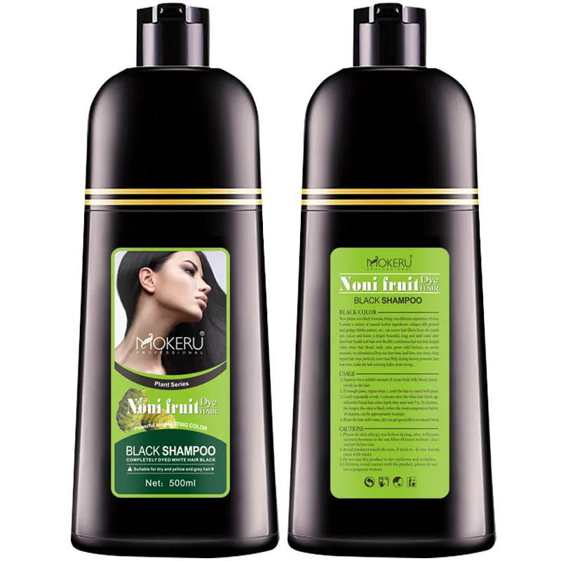 Semi-Permanente Haarkleur Shampoo Voor Vrouwen En Mannen Kruideningrediënten En Ammoniak Vrije Zwarte Haarverf Shampoo Voor Grijs Haar