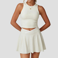 Ensemble de vêtements de sport d'extérieur personnalisé avec logo, tenue de badminton, robe de golf et de tennis, ensemble deux pièces respirant et extensible, jupe de tennis pour femmes