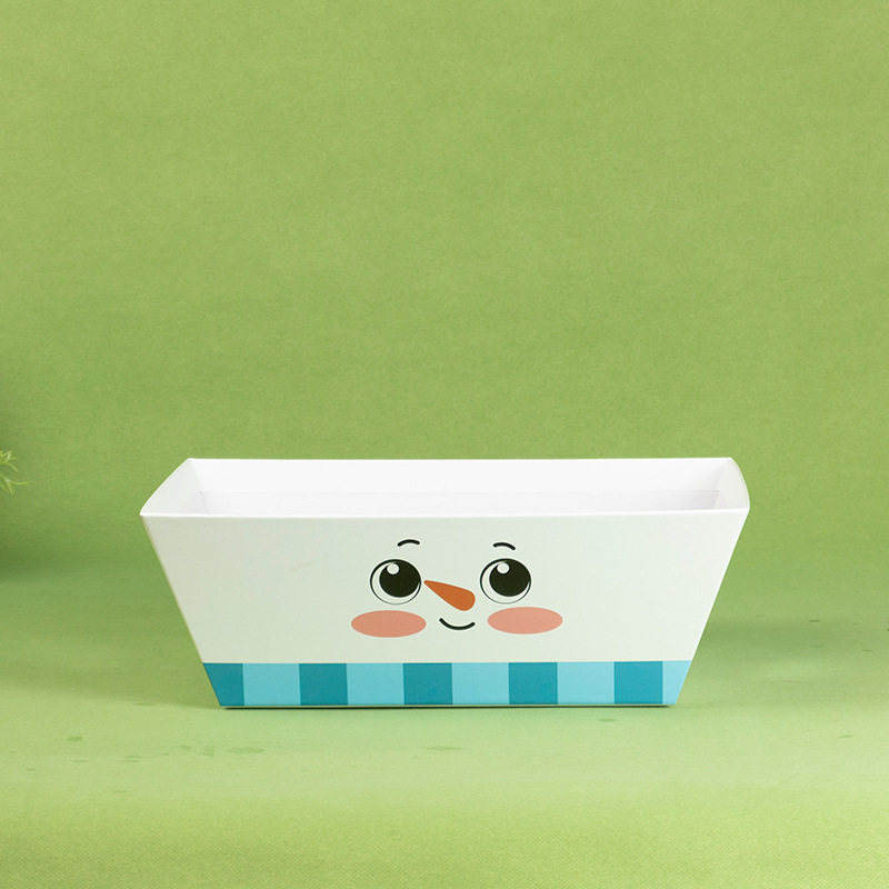Christmas snowman trapezoid box
