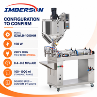 Machine de remplissage et de mélange pneumatique sur pied haute précision à chauffage intégré pour bouteilles en plastique/verre, sauces sucrées, sauces chili, sauces arachides