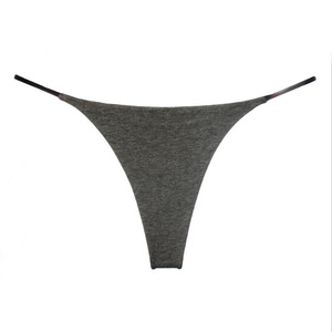 Production directe d'usine de lingerie de style bikini taille basse, string double couche avec fines bretelles et design découpé. Pris en charge. - Product Image 3