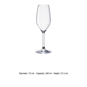 Copa de Vino Bormioli Rocco Tipo Flauta para Restaurante, Copa de Degustación Ione de 22 cl, Suministros para Hostelería, Suministros para Bares, Venta al por Mayor - Product Image 3