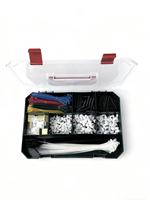 Kit d'outils ménagers pour la gestion des câbles, comprenant des serre-câbles en plastique autobloquants OEM et un kit de réparation, avec boîte de rangement en plastique