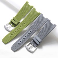 Bracelet de montre en caoutchouc cranté pour Patek-Philippe Nautilus pour homme, accessoires de bracelet de montre, bracelet de montre en silicone étanche 25 mm