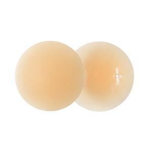 Cubrepezones invisibles de silicona fina reutilizables, almohadillas adhesivas sin pegamento para realzar el busto, 8-13 cm - Product Image 2