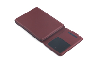 Keyboard Lipat Nirkabel QWERTY Layar Sentuh PU Ringan Portabel Mini Keypad untuk iPad Ponsel Tablet Touchpad Keyboard