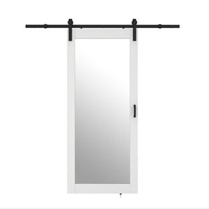 Zwarte Boerderij Spiegel Schuur Stijl Rechthoek Massief Houten Frame Muur Spiegel Rustieke Decoratieve Spiegel Voor Badkamer, Entree - Product Image 4