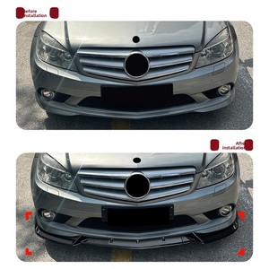 Spoiler Anteriore per Paraurti, Upgrade Esterno per <span class=keywords><strong>Mercedes</strong></span>-Benz Classe <span class=keywords><strong>C</strong></span> W204 Prima <span class=keywords><strong>Generazione</strong></span> AMG Line 2007-2010 - Product Image 4
