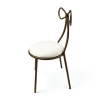 ST-8905 chaises de table de salle à manger modernes de luxe en tissu de pieds en acier inoxydable avec dossier pour la maison et le centre commercial