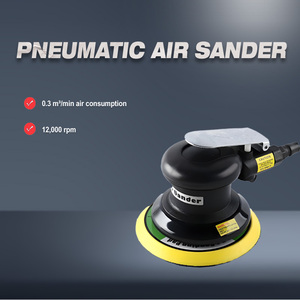 Ponceuse-<span class=keywords><strong>polisseuse</strong></span> pneumatique à engrenages Santwell, disque de 6 pouces, 12 000-15 000 tr/min, vitesse fixe, poignée ergonomique, aspiration non intégrée, évacuation arrière - Product Image 5