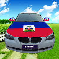 Drapeau haïtien 3*5 pieds, drapeaux de l'équipe de football haïtienne pour l'extérieur, couvre-véhicule avec drapeau haïtien